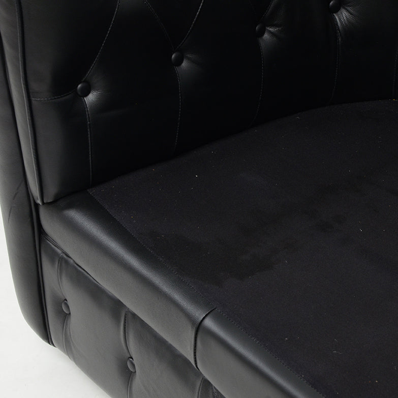 ブラック3シーターソファ