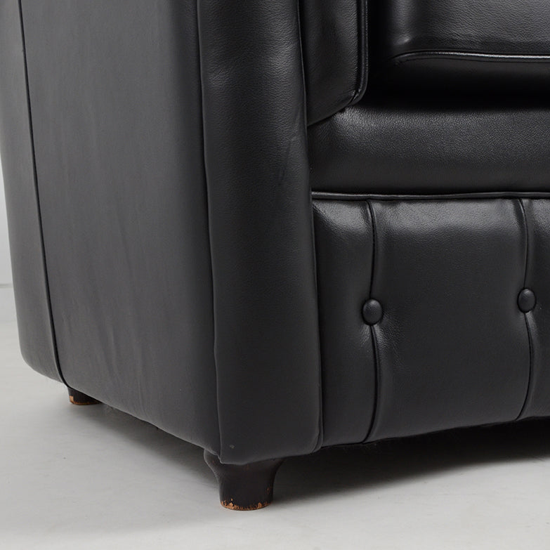 ブラック3シーターソファ