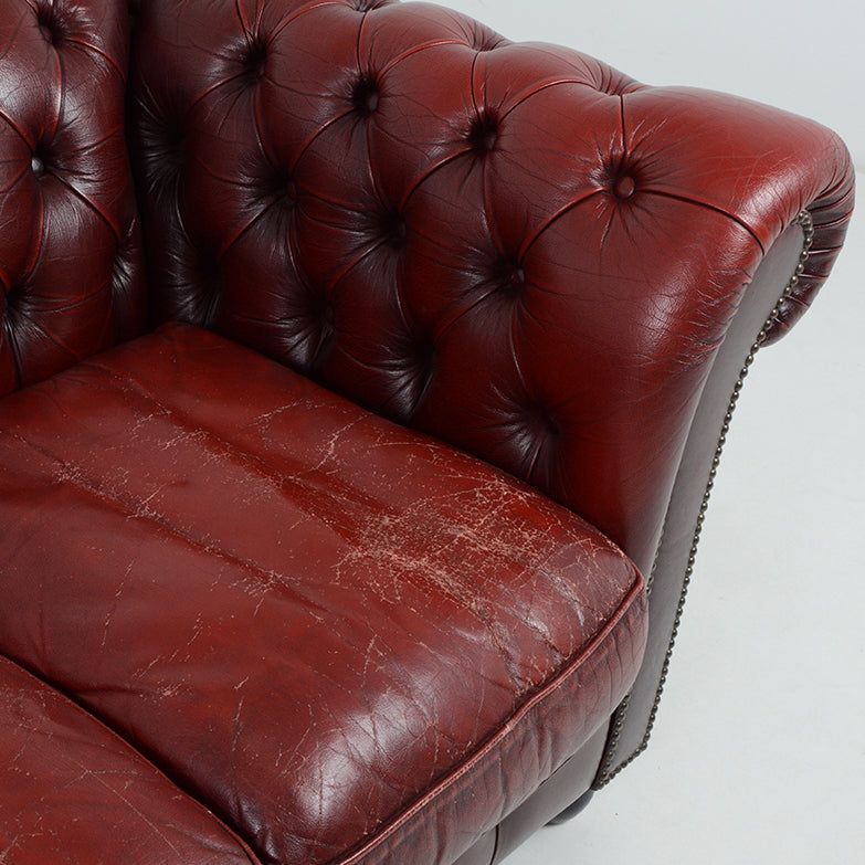 チェスターフィールド エセックス 3シーターレザーソファ