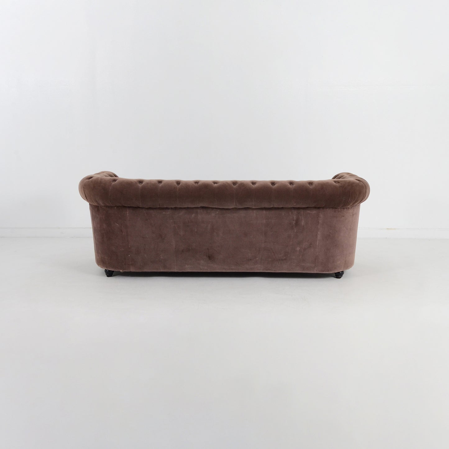 チェスターフィールド ベルベット3シーターソファ